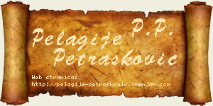 Pelagije Petrašković vizit kartica